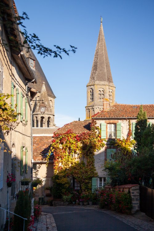 Collégiale vue de la rue des fours